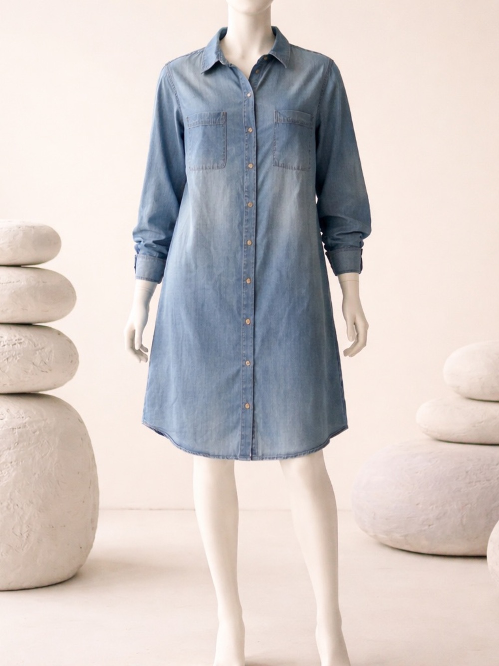 Jessica Simpson - Demin Shirt Dress - Light Blue